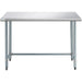 Commercial Work table Stainless steel No bottom shelf 1520x760x900mm |  WTGOB3060418 Makfry