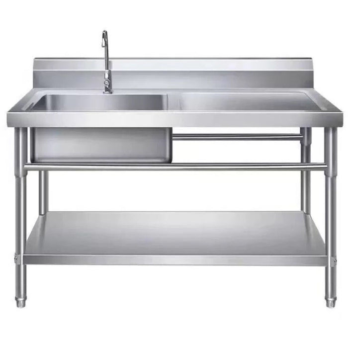 B GRADE Commercial Sink Stainless steel 1200x600x850mm 1 bowl left Splashback Undershelf |  WUS12060LEFT B GRADE