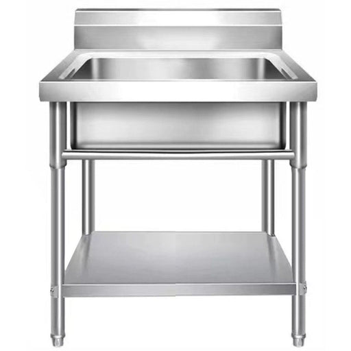 Commercial Sink Stainless steel 600x600x850mm 1 bowl Splashback Undershelf |  WUS6060 Makfry