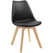Side Dining Chair Padded seat Black |  WW003B Makfry