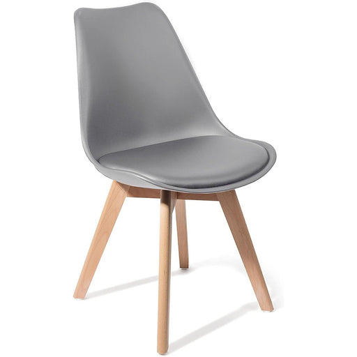 Side Dining Chair Padded seat Grey |  WW003G Makfry