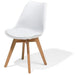 Side Dining Chair Padded seat White |  WW003W Makfry
