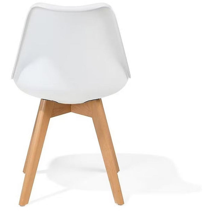 Side Dining Chair Padded seat White |  WW003W Makfry