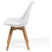 Side Dining Chair Padded seat White |  WW003W Makfry