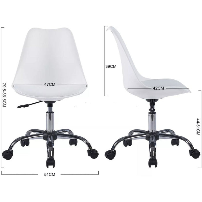 Home Office Chair Black |  WW003WHEEL Makfry