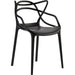 Bistro Dining Arm Chair Plastic Black Indoors & Outdoors |  WW023BLACK Makfry