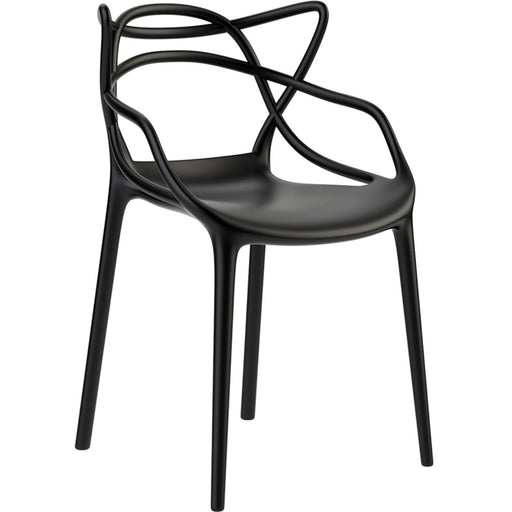 B GRADE Bistro Dining Arm Chair Plastic Black Indoors & Outdoors |  HYPP01 B GRADE Makfry