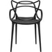 Bistro Dining Arm Chair Plastic Black Indoors & Outdoors |  WW023BLACK Makfry