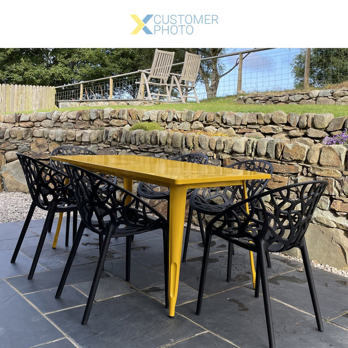 Bistro Dining Chair Plastic Black Indoors & Outdoors |  WW030BLACK Makfry