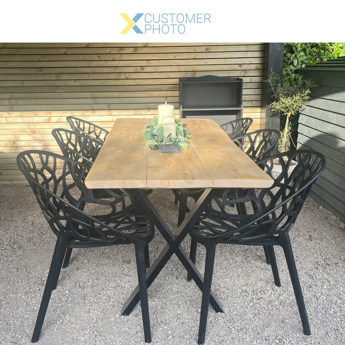 Bistro Dining Chair Plastic Black Indoors & Outdoors |  WW030BLACK Makfry