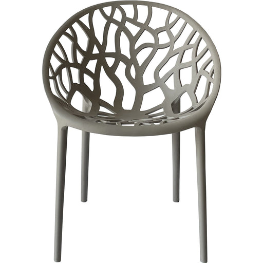 B GRADE Bistro Dining Chair Plastic Grey Indoors & Outdoors |  WW030GREY B GRADE Makfry