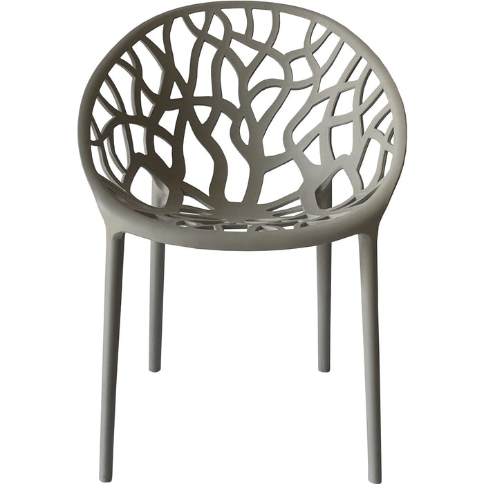 B GRADE Bistro Dining Chair Plastic Grey Indoors & Outdoors |  WW030GREY B GRADE Makfry