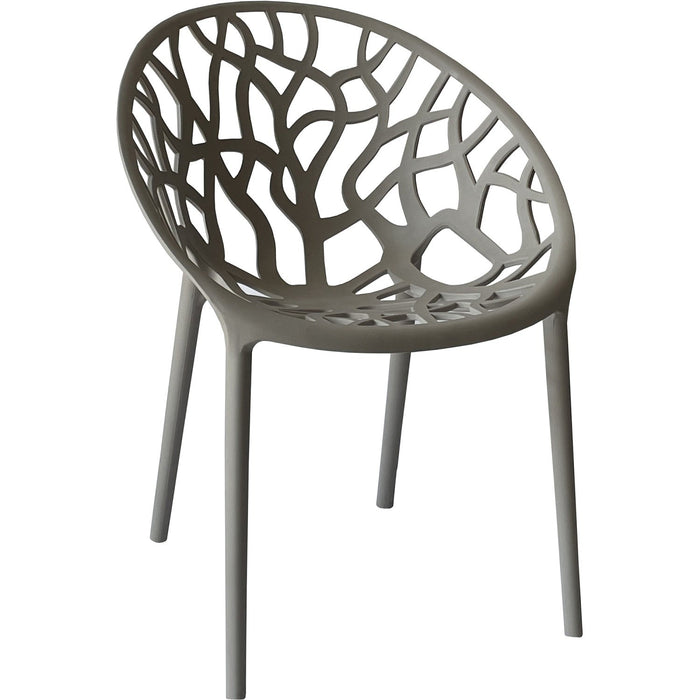 B GRADE Bistro Dining Chair Plastic Grey Indoors & Outdoors |  WW030GREY B GRADE Makfry
