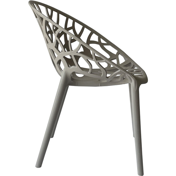 B GRADE Bistro Dining Chair Plastic Grey Indoors & Outdoors |  WW030GREY B GRADE Makfry