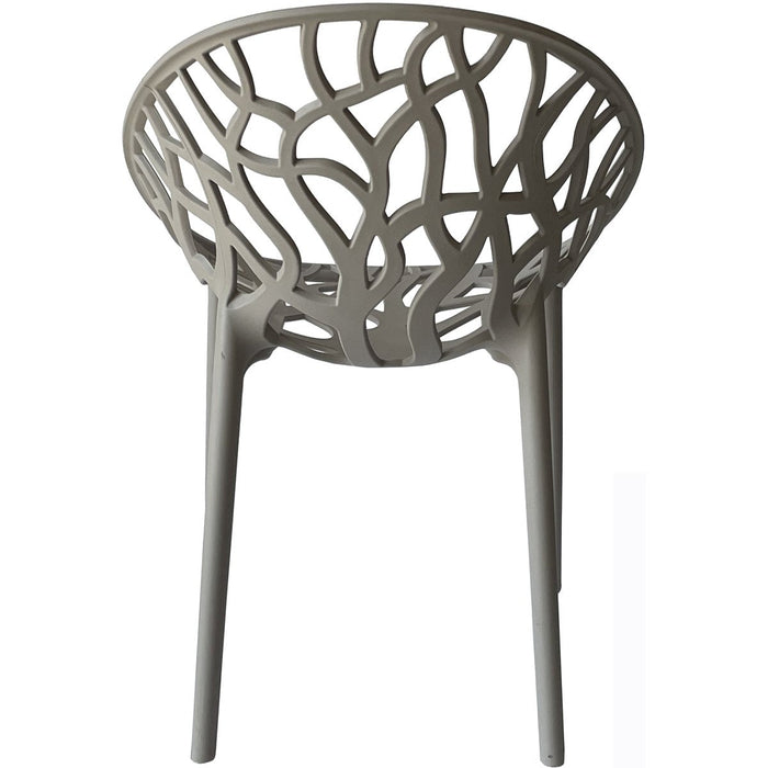 Bistro Dining Chair Plastic Grey Indoors & Outdoors |  WW030GREY Makfry