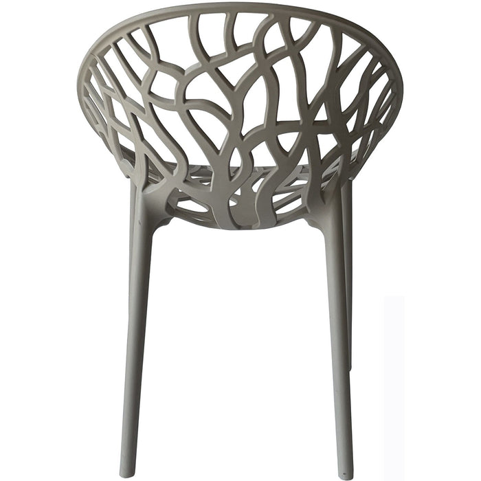 B GRADE Bistro Dining Chair Plastic Grey Indoors & Outdoors |  WW030GREY B GRADE Makfry