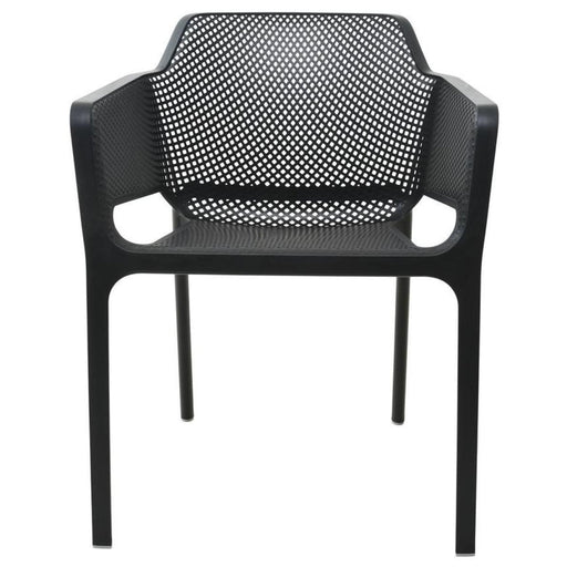 Bistro Dining Chair Plastic Black |  WW083B Makfry