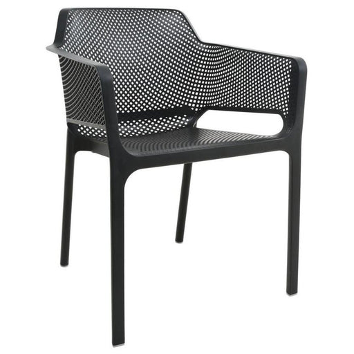 Bistro Dining Chair Plastic Black |  WW083B Makfry