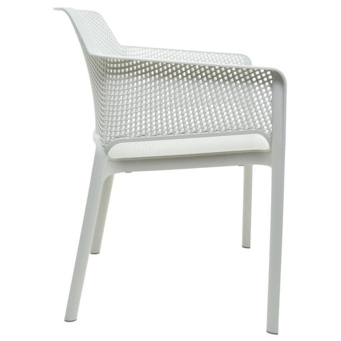 4pcs Bistro Dining Chair Plastic White |  WW083W