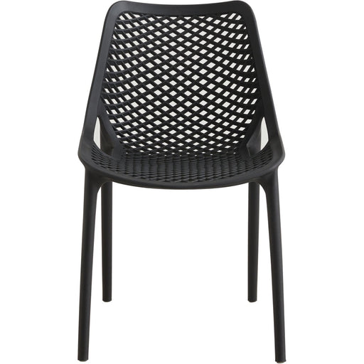 Bistro Dining Chair Plastic Black Indoors & Outdoors |  WW036BLACK Makfry