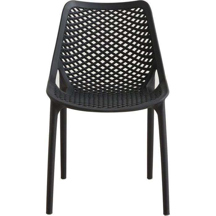 Bistro Dining Chair Plastic Black Indoors & Outdoors |  WW036BLACK Makfry