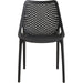Bistro Dining Chair Plastic Black Indoors & Outdoors |  WW036BLACK Makfry
