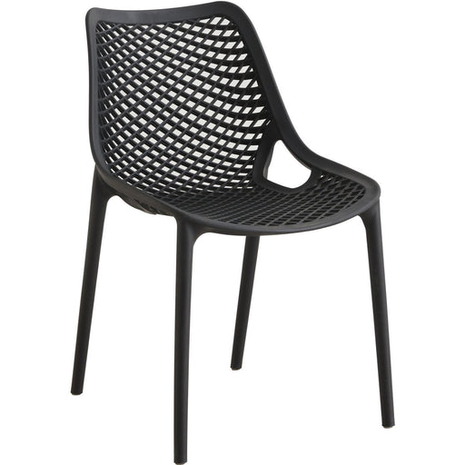 Bistro Dining Chair Plastic Black Indoors & Outdoors |  WW036BLACK Makfry