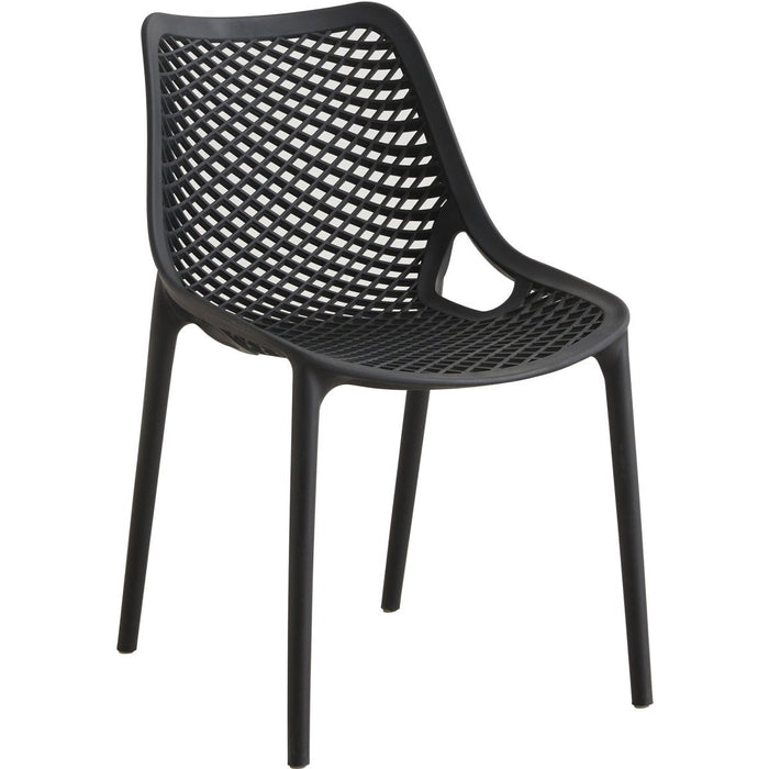 Bistro Dining Chair Plastic Black Indoors & Outdoors |  WW036BLACK Makfry