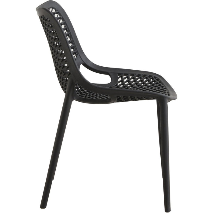 Bistro Dining Chair Plastic Black Indoors & Outdoors |  WW036BLACK Makfry