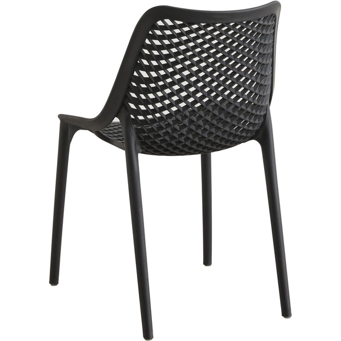 Bistro Dining Chair Plastic Black Indoors & Outdoors |  WW036BLACK Makfry