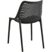 Bistro Dining Chair Plastic Black Indoors & Outdoors |  WW036BLACK Makfry