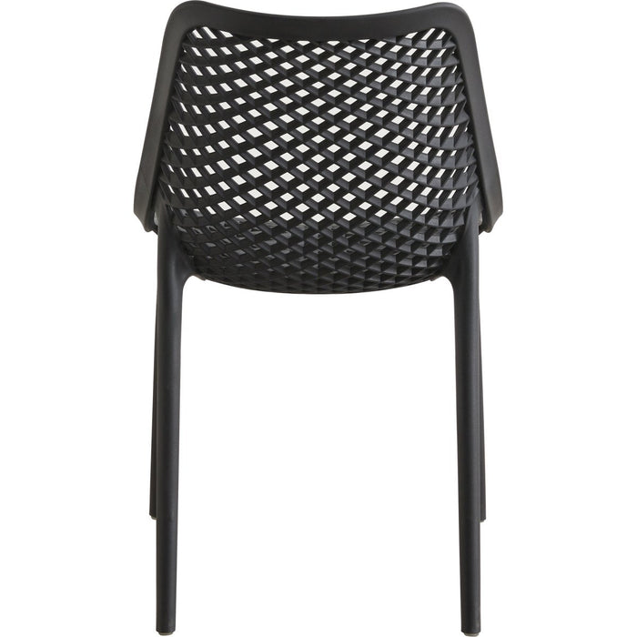 Bistro Dining Chair Plastic Black Indoors & Outdoors |  WW036BLACK Makfry