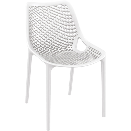 Bistro Dining Chair Plastic White Indoors & Outdoors |  WW036WHITE Makfry