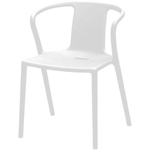 Bistro Dining Chair Plastic White Indoors & Outdoors |  WW037WHITE Makfry