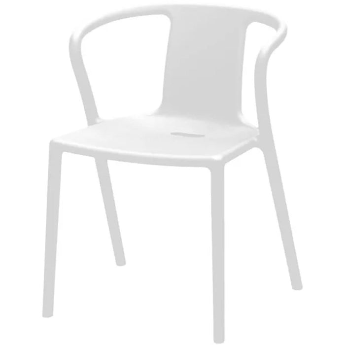 Bistro Dining Chair Plastic White Indoors & Outdoors |  WW037WHITE Makfry