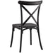 B GRADE Bistro Dining Chair Cross Back PP/Fiberglass Black |  WW050 B GRADE Makfry