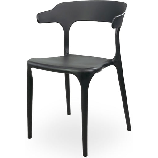 Bistro Dining Chair Plastic Black Indoors & Outdoors |  WW084BLACK Makfry