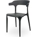 Bistro Dining Chair Plastic Black Indoors & Outdoors |  WW084BLACK Makfry