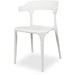 Bistro Dining Chair Plastic White Indoors & Outdoors |  WW084WHITE Makfry