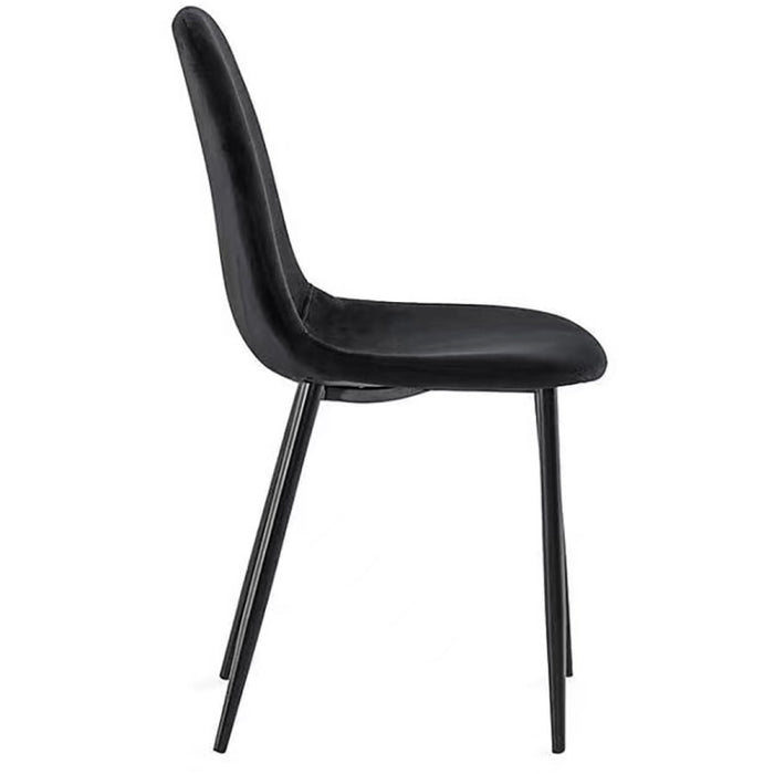 Velvet Dining Chair Black |  WW088