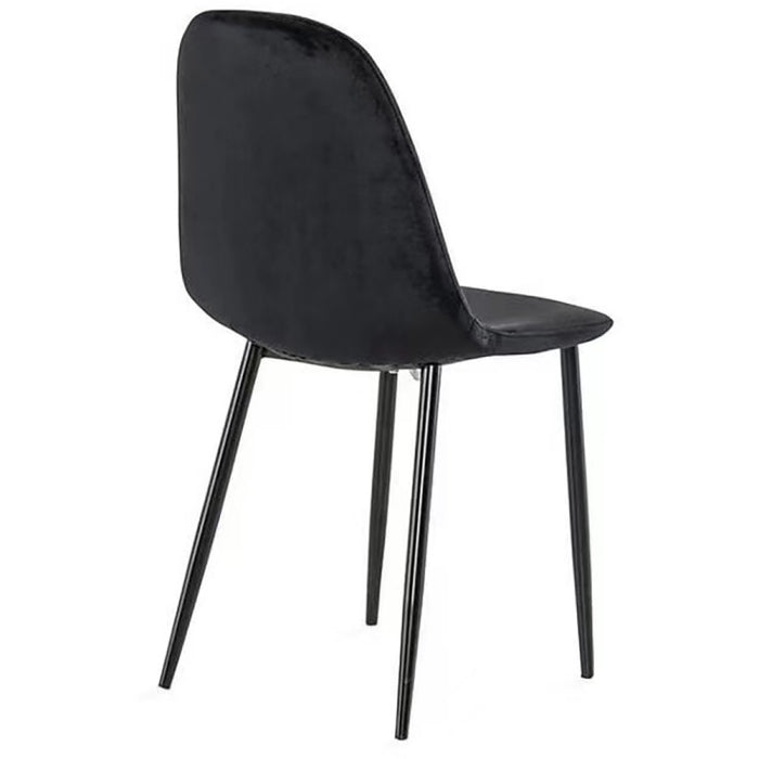 Velvet Dining Chair Black |  WW088