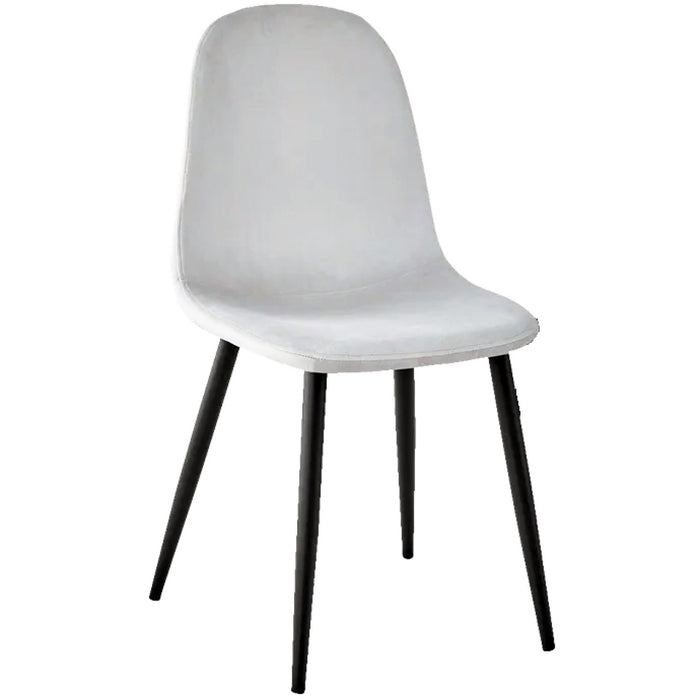 Velvet Dining Chair Light Grey |  WW088LIGHTGREY