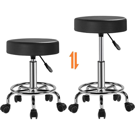 Black Height Adjustable Swivel Stool |  WW115 Makfry
