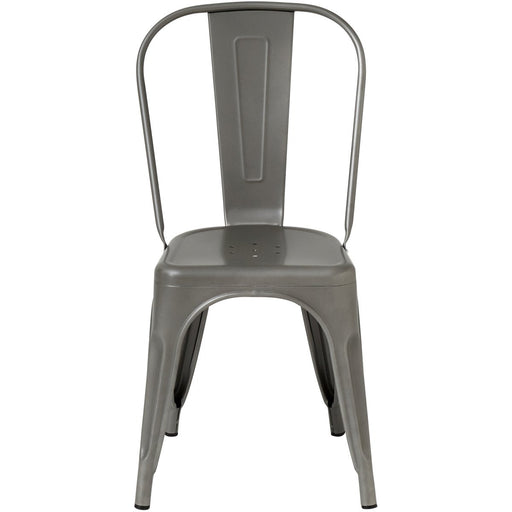 Bistro Dining Chair Steel Gun Metal Indoors |  WW163DG Makfry