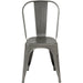 Bistro Dining Chair Steel Gun Metal Indoors |  WW163DG Makfry