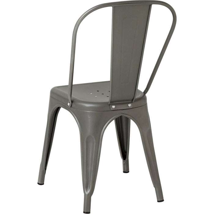 Bistro Dining Chair Steel Gun Metal Indoors |  WW163DG Makfry