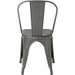 Bistro Dining Chair Steel Gun Metal Indoors |  WW163DG Makfry