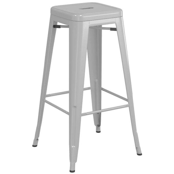 High Bar stool Steel Grey Indoors |  WW165G Makfry