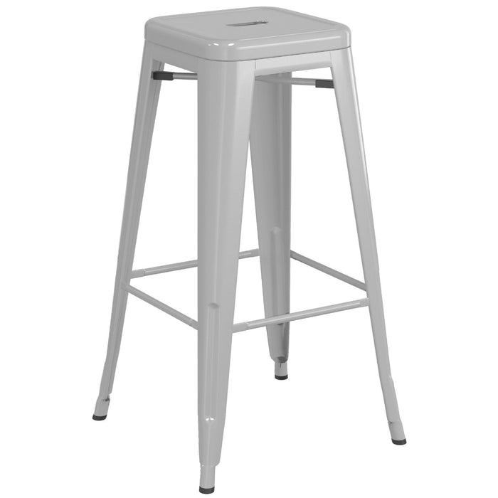 High Bar stool Steel Light Grey |  WW61G Makfry