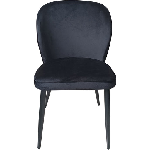 B GRADE Velvet Dining Chair Black |  WW166 B GRADE Makfry
